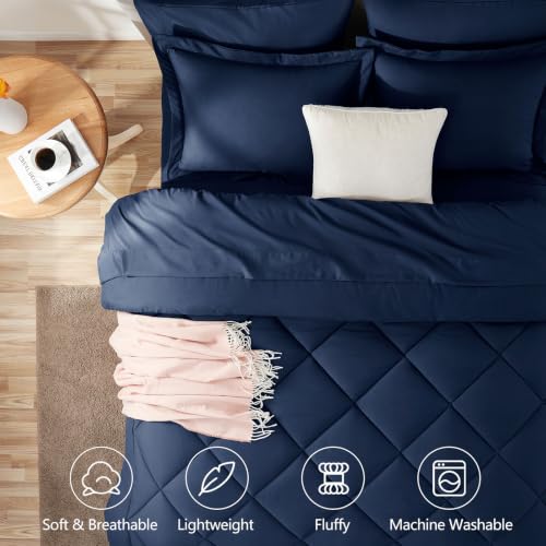 Oversized King Size Comforter Set Navy