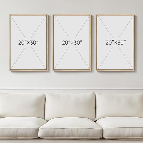 Large Framed Abstract Wall Art (3 Count)