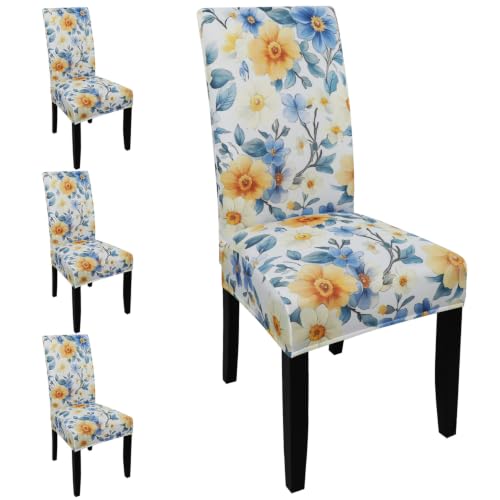 Pattern Chair Covers for Dining Room Set of 4