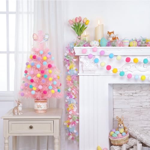 Easter Pom Pom Garland Decorations (2 Count)