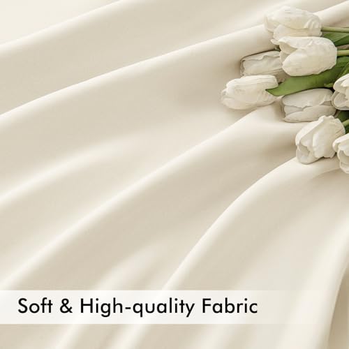 Birch Back Tab Blackout Curtains 52x90 Inch Long 2 Panels Set (2 Count)