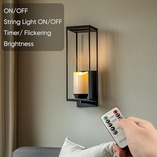 4"x6" Outdoor Waterproof Flameless Candles with Timers and Remote Control (4 Count)