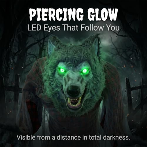 7FT Animated Halloween Werewolf Decoration (7ft Werewolf)
