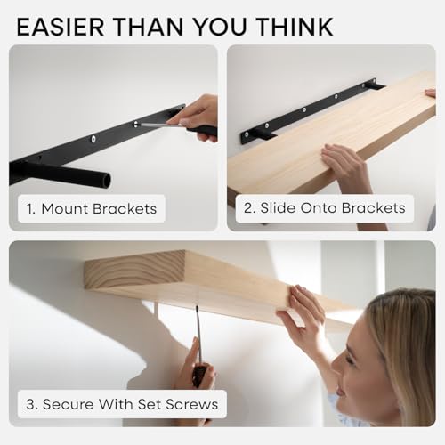 12 Inch DIY Floating Shelves (3 Count)