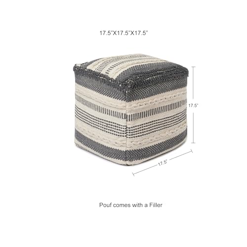 Pouf with Filler Cube Bean Bag Pouffe