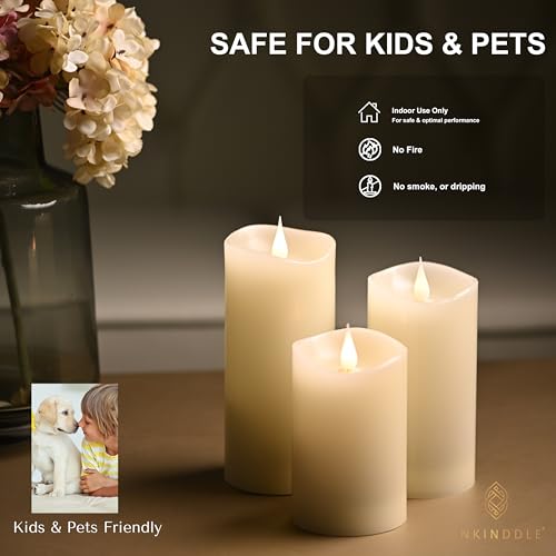 Tall Flameless Candles with Timer