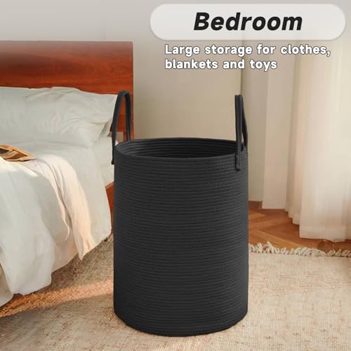 80L Cotton Rope Laundry Basket Hamper