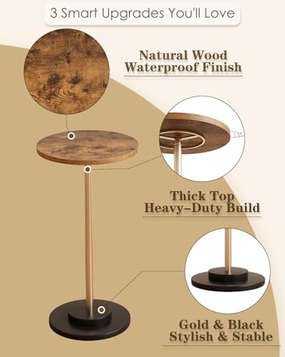 Drink Table Round Side Table for Small Spaces