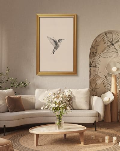 Vintage Gold Framed Wall Art for Living Room
