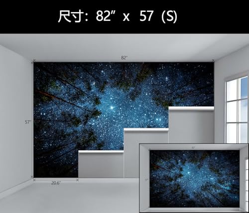 Forest Night Sky Mural Wallpaper Peel and Stick for Ceiling Bedroom