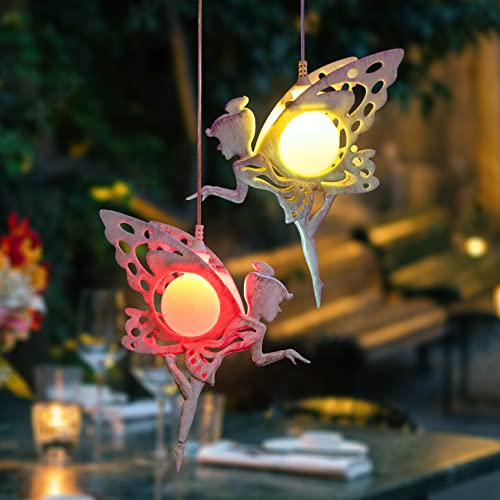Solar Wind Chimes for Outside Changing Colors Fairy Wind Chime Lights Windchimes Outdoors Unique Decorative Mobile Gifts for Mother's Day Thanksgiving Christmas Birthday