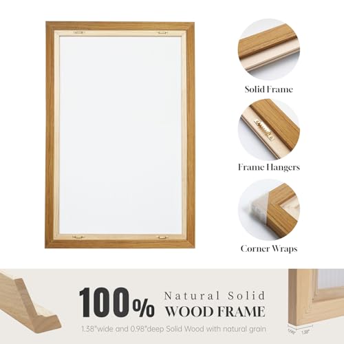 Framed Neutral Organic Abstract Canvas Wall Art for Dining Room