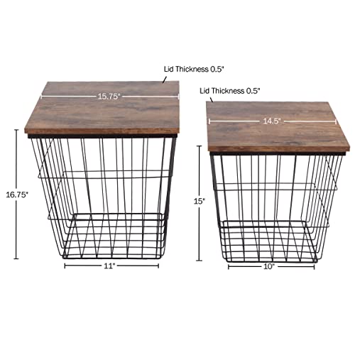 End Tables Square Nesting Tables Set of 2 (2 Count)