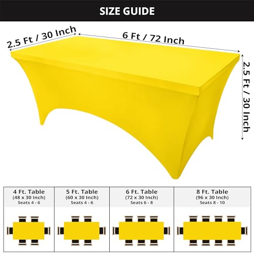 Spandex Table Cloth 2 Pack [6FT (2 Count)