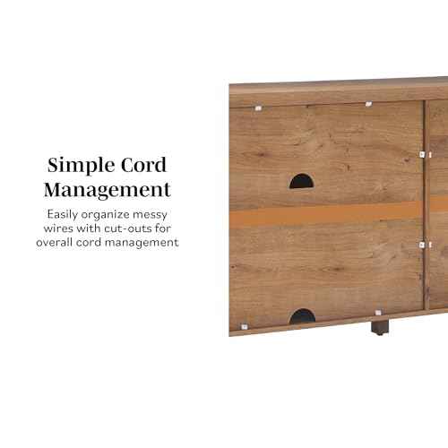 Sasha 4 Door Reeded Sideboard Buffet with Cord Management