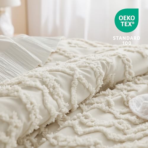 Tufted Boho Comforter Set Twin Size