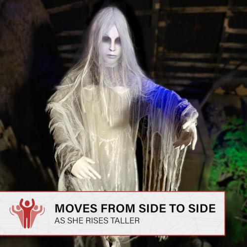 2.6 Ft. Rising Ghost Woman Animatronic with Sound (31" Rising Ghost Woman)