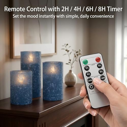Blue Candles Battery Operated (3 Count)