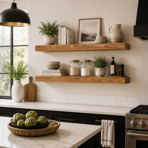Floating Shelves 3 inch Thick for Wall Set of 2
