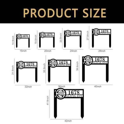 Personalized Metal Address plaque with Monogram Displays Address and Street Name