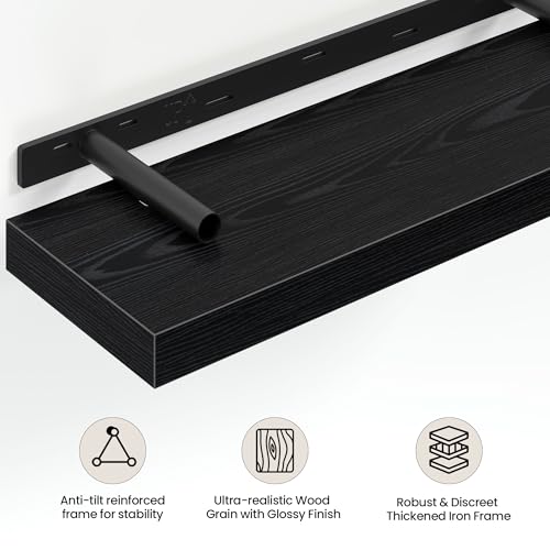 40 Inch Floating Shelves Wall Mounted for Display (2 Count)