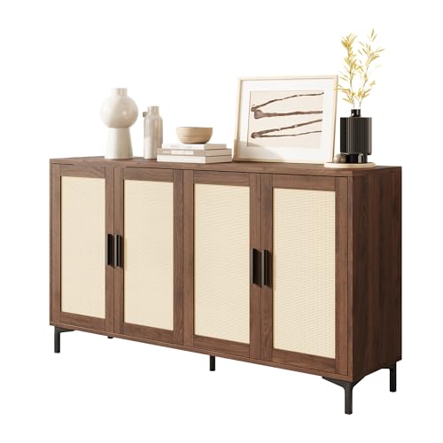48" Rattan Buffet Cabinet with Storage