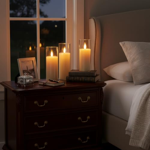Ivory Flameless LED Pillar Candles (9 Count)