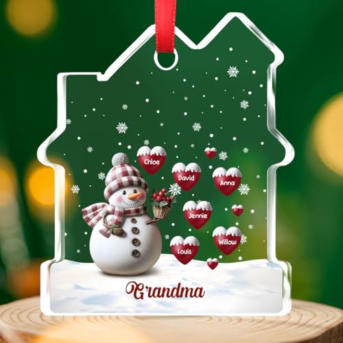 Happy Christmas Snowman Ornament