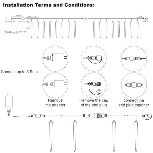 16 Icicles Meteor Shower Lights (16 Count)