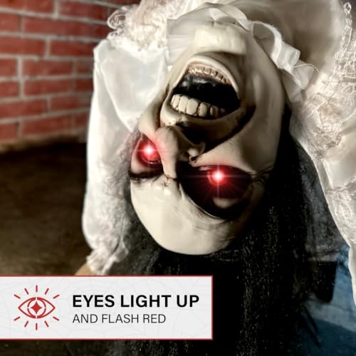 3.0-Ft. Life-Size Animatronic Possessed Woman (35" Backbend Creepy Animated Lady)