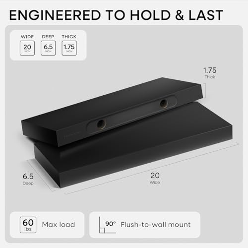 20 Inch Floating Shelves (2 Count)