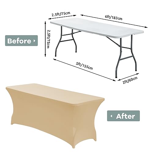 6FT Stretch Spandex Fitted Tablecloth
