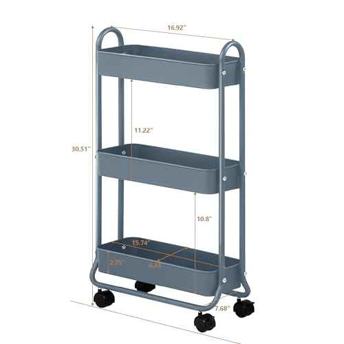Slim Rolling Storage Cart