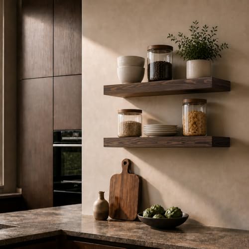 Floating Shelves 3 inch Thick for Wall Set of 2 (2 Count)