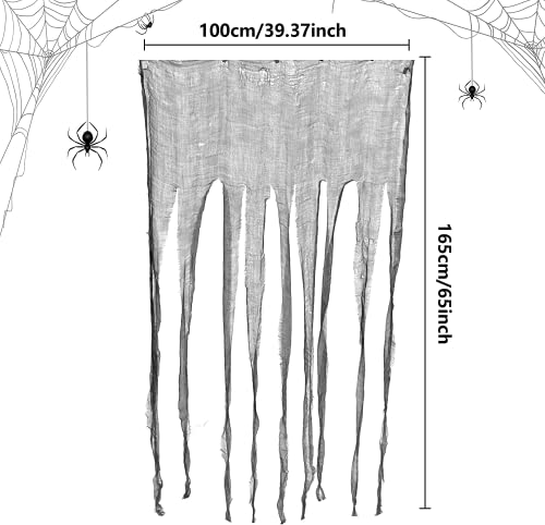4 Pcs Halloween Black Doorway Curtain
