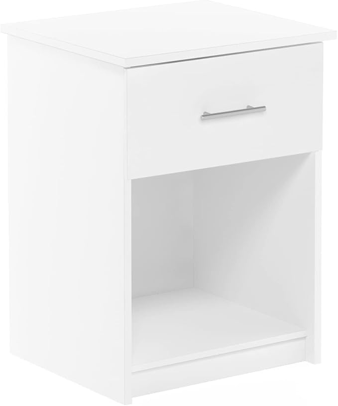 Furinno Tidur Nightstand, Solid White