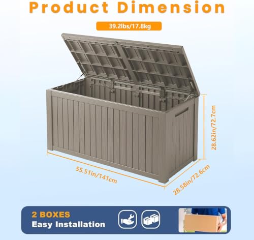 200 Gallon Outdoor Storage Box Waterproof