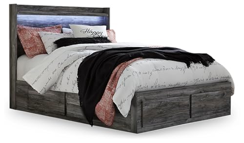 Baystorm Gray Queen Bed Frame with Storage