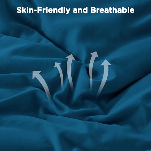 Teal Twin Size Ruffle Comforter Set
