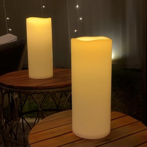 Large Outdoor Flameless Candles 12" x 5" (2 Count)