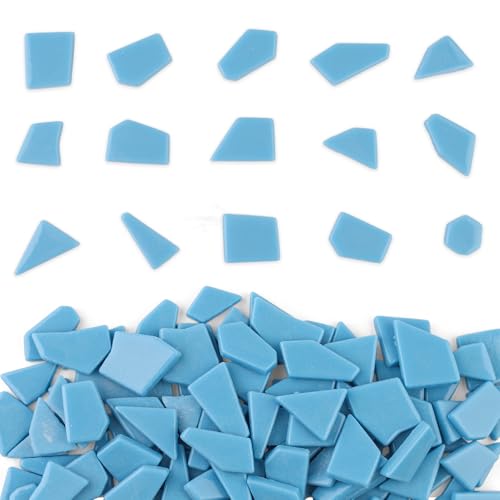 Blue Mosaic Tiles for Crafts Bulk (7.05 Ounce)