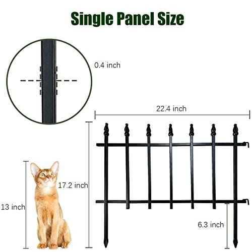 Metal Decorative Garden Fence 22" Wide x 18" High (36 Sq Ft)