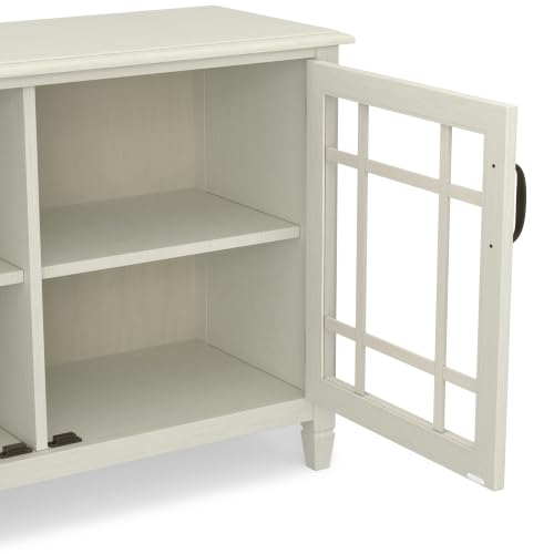 Connaught 46" Wide Solid Wood Low Cabinet in Antique White