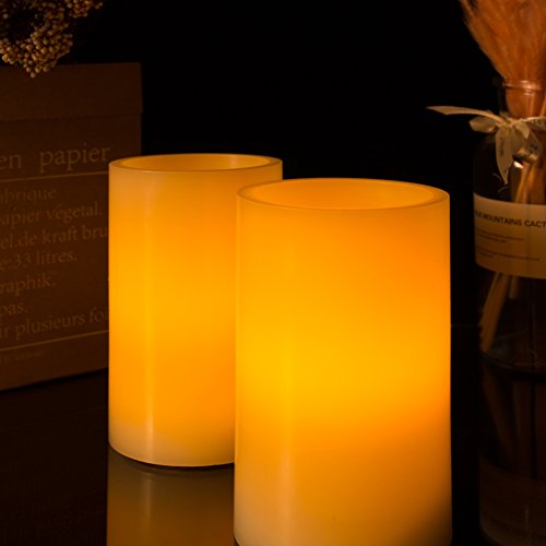 Real Wax Flickering Flameless Candles Battery Operated (2 Count)