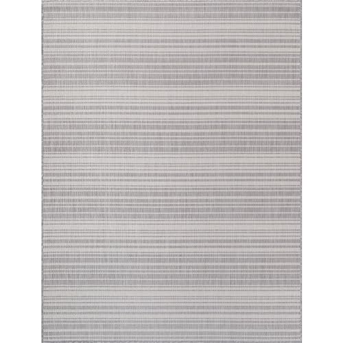 Stripe Outdoor Rug 10x14 Washable Outside Carpet for Indoor Patio Porch Waterproof Easy Cleaning Non Shedding Area Rugs Gray 10 x 14 (140 Sq Ft)