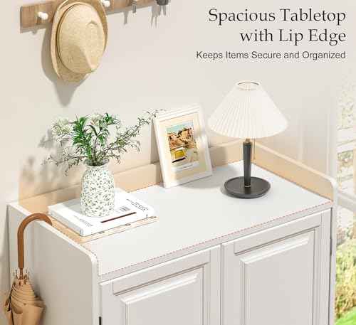 Farmhouse Shoe Cabinet with Doors