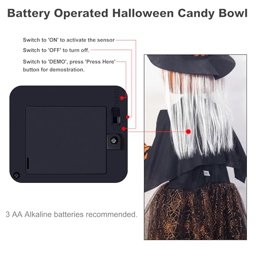 4.5ft Animated Pumpkin Scarecrow with Candy Bowl Prop Pumpkin Halloween Decorations for Trick or Treat Sound Activated with Lights and Singing