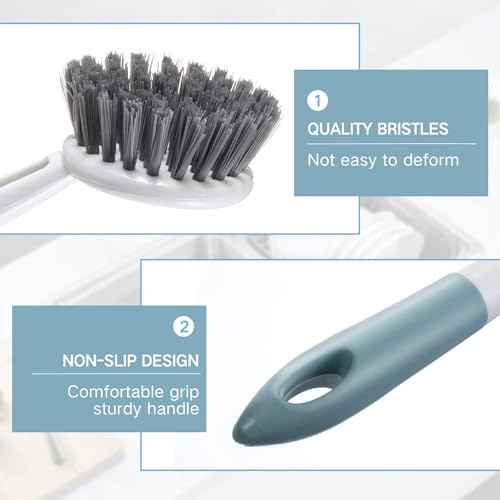 48 Pack Long Handle Dish Scrub Brush Stiff Bristles (48 Count)