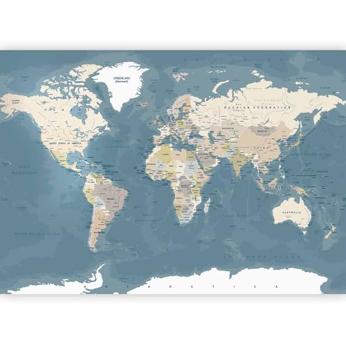 Wall Mural World Map 79x55 in (30.13 Sq Ft)