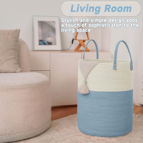100L Cotton Rope Laundry Basket Hamper